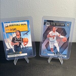 Stephon Castle Rookie Card set Mosaic City NBA hoops Arriving San Antonio Spurs